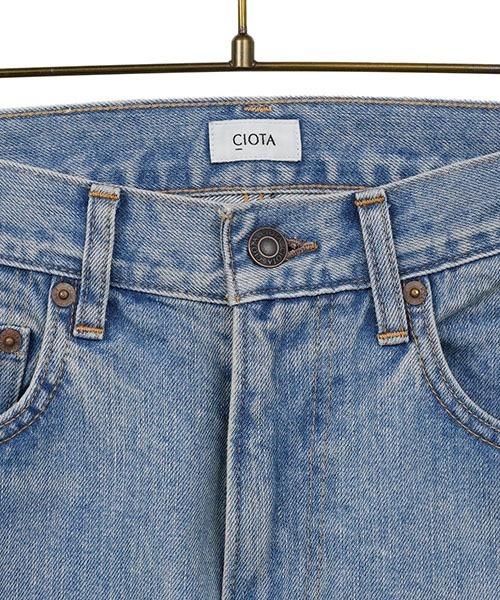 CIOTA（シオタ）の「CIOTA / シオタ：インディゴ スビンコットン 13,5oz テーパードデニム：NPTM-2TP-PILBL-D[STD]（デニムパンツ・メンズ・ブルー系その他・34inch）」の9枚目の写真
