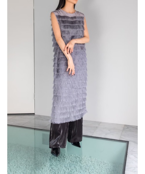 ドレス パーティードレス レディース サハラ sahara Bi-Color Sheer Jacquard Dress/バイカラーシアージャガード