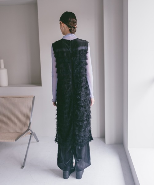 sahara（サハラ）の「Fringe Slit Dress（ワンピース）」 - WEAR