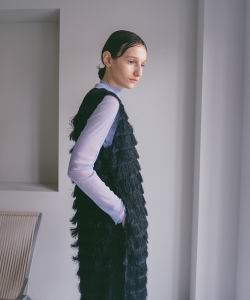 sahara（サハラ）の「Fringe Slit Dress（ワンピース）」 - WEAR