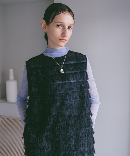 sahara（サハラ）の「Fringe Slit Dress（ワンピース）」 - WEAR