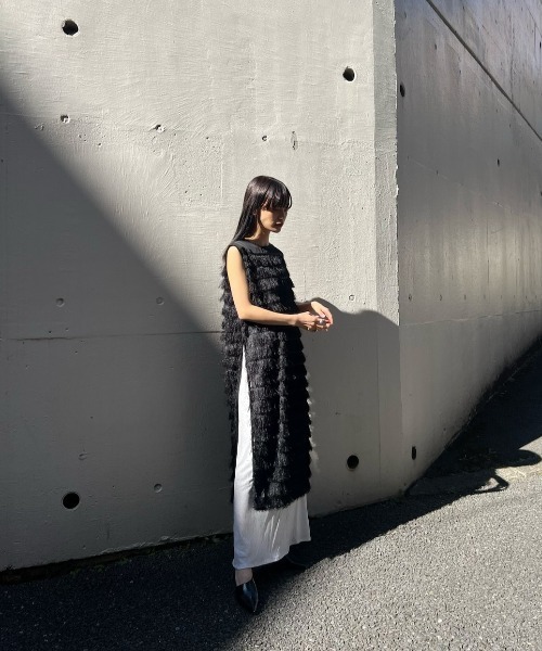 sahara（サハラ）の「Fringe Slit Dress（ワンピース）」 - WEAR