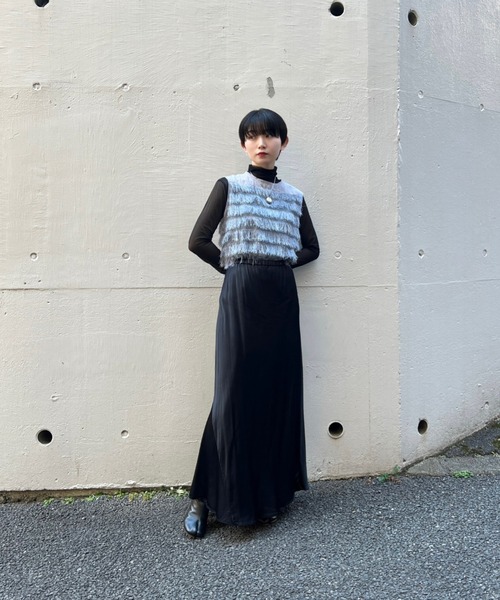 sahara（サハラ）の「Fringe Slit Dress（ワンピース）」 - WEAR