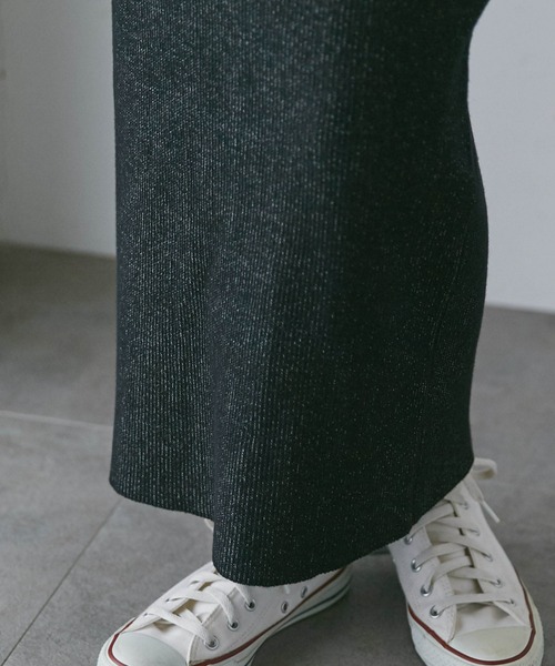 NANO universe（ナノユニバース）の「LB.04/メランジリブニットスカート（スカート・レディース・ブラック/ベージュ/ブルー・FREE）」の7枚目の写真