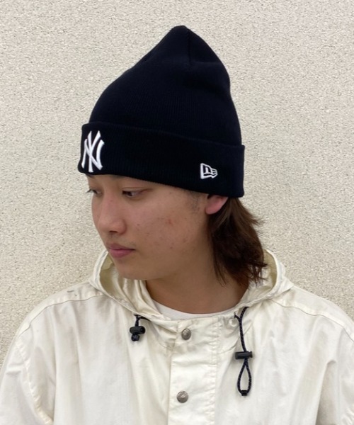 NEW ERA（ニューエラ）の「NEW ERA/ニューエラ ビーニー ダブルC.BASIC CUFF ニューヨーク・ヤンキース 13682154（ニットキャップ/ビーニー・メンズ・ブラック・FREE）」の6枚目の写真