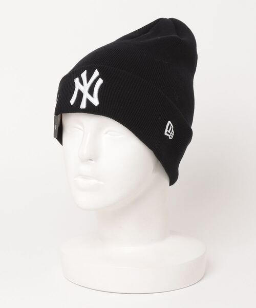 NEW ERA（ニューエラ）の「NEW ERA/ニューエラ ビーニー ダブルC.BASIC CUFF ニューヨーク・ヤンキース 13682154（ニットキャップ/ビーニー・メンズ・ブラック・FREE）」の3枚目の写真
