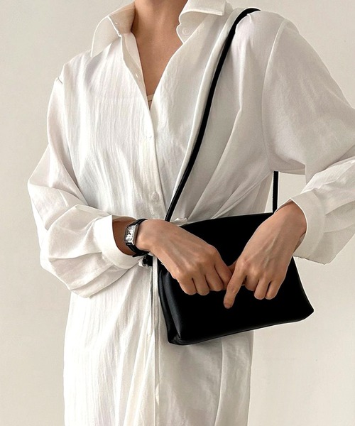 fd style（エフディ スタイル）の「ストリングロングシャツワンピース（ワンピース・レディース・Black/White・FREE）」の4枚目の写真