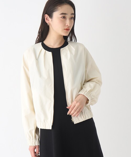 OPAQUE.CLIP（オペークドットクリップ）の「◆ノーカラーブルゾン【撥水加工/洗濯機洗い可】（ブルゾン・レディース・オフホワイト/ブラック/ベージュ・38/40）」の15枚目の写真