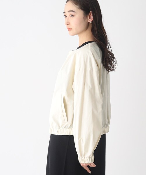 OPAQUE.CLIP（オペークドットクリップ）の「◆ノーカラーブルゾン【撥水加工/洗濯機洗い可】（ブルゾン・レディース・オフホワイト/ブラック/ベージュ・38/40）」の8枚目の写真