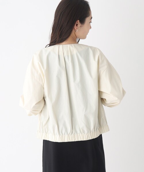 OPAQUE.CLIP（オペークドットクリップ）の「◆ノーカラーブルゾン【撥水加工/洗濯機洗い可】（ブルゾン・レディース・オフホワイト/ブラック/ベージュ・38/40）」の4枚目の写真