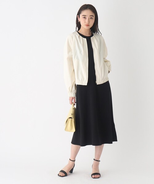 OPAQUE.CLIP（オペークドットクリップ）の「◆ノーカラーブルゾン【撥水加工/洗濯機洗い可】（ブルゾン・レディース・オフホワイト/ブラック/ベージュ・38/40）」の22枚目の写真