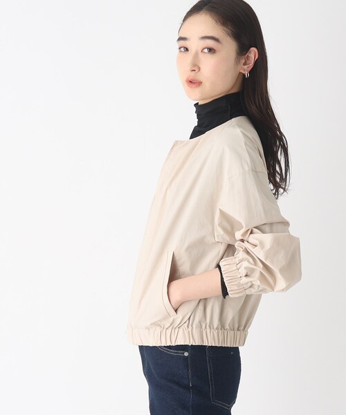 OPAQUE.CLIP（オペークドットクリップ）の「◆ノーカラーブルゾン【撥水加工/洗濯機洗い可】（ブルゾン・レディース・オフホワイト/ブラック/ベージュ・38/40）」の5枚目の写真