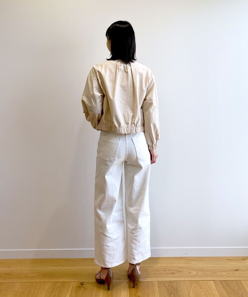 OPAQUE.CLIP（オペークドットクリップ）の「◆ノーカラーブルゾン【撥水加工/洗濯機洗い可】（ブルゾン・レディース・オフホワイト/ブラック/ベージュ・38/40）」の10枚目の写真