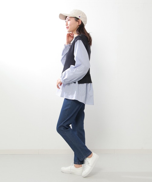 ikka(イッカ)の「ニットベストレイヤードプルオーバー(ニット/セーター・レディース・ベージュ/ネイビー/ミント・M/S/L)」の11枚目の写真