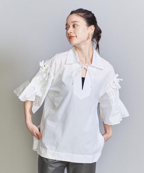 normment(ノーメント)の「<normment>リボン ブラウス -ウォッシャブル-(シャツ/ブラウス・レディース・ホワイト・FREE)」の1枚目の写真
