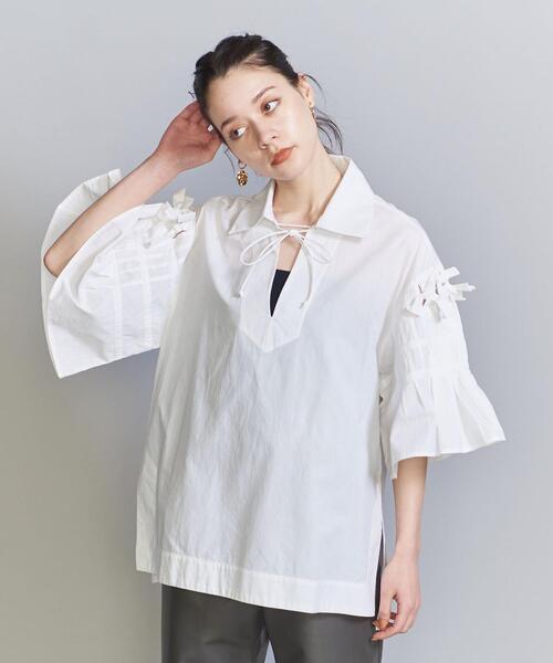 normment(ノーメント)の「<normment>リボン ブラウス -ウォッシャブル-(シャツ/ブラウス・レディース・ホワイト・FREE)」の7枚目の写真
