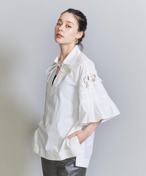 normment(ノーメント)の「<normment>リボン ブラウス -ウォッシャブル-(シャツ/ブラウス・レディース・ホワイト・FREE)」の6枚目の写真