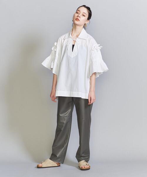 normment(ノーメント)の「<normment>リボン ブラウス -ウォッシャブル-(シャツ/ブラウス・レディース・ホワイト・FREE)」の9枚目の写真