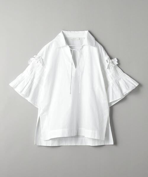 normment(ノーメント)の「<normment>リボン ブラウス -ウォッシャブル-(シャツ/ブラウス・レディース・ホワイト・FREE)」の3枚目の写真