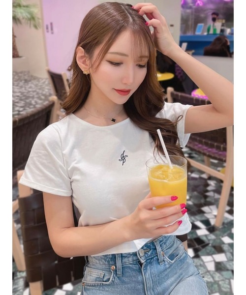 DURAS(デュラス)の「オリジナルロゴTシャツ(Tシャツ/カットソー・レディース・ホワイト/ブラック・FREE)」の1枚目の写真
