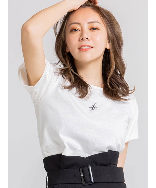 DURAS(デュラス)の「オリジナルロゴTシャツ(Tシャツ/カットソー・レディース・ホワイト/ブラック・FREE)」の4枚目の写真
