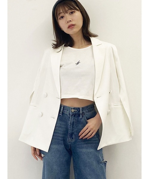 DURAS(デュラス)の「オリジナルロゴTシャツ(Tシャツ/カットソー・レディース・ホワイト/ブラック・FREE)」の5枚目の写真
