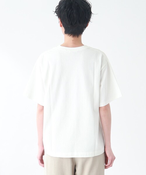 THE SHOP TK （ザ ショップ ティーケー ）の「◆【オーガニックコットン/洗える】ロゴ＆刺繍Tシャツ（Tシャツ/カットソー・レディース・チャコール/ブルー系/ホワイト系その他・13/12）」の7枚目の写真