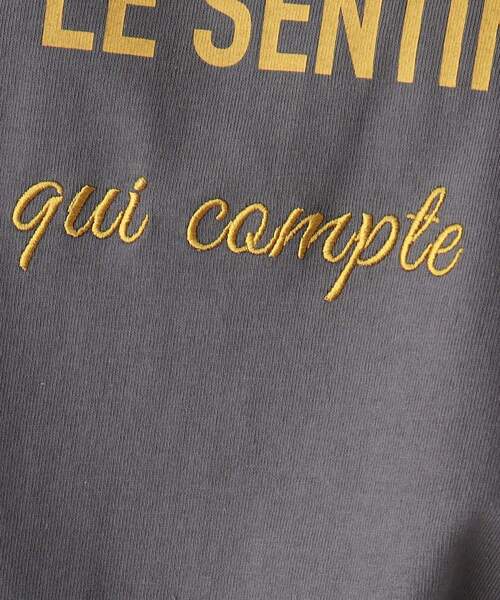 THE SHOP TK （ザ ショップ ティーケー ）の「◆【オーガニックコットン/洗える】ロゴ＆刺繍Tシャツ（Tシャツ/カットソー・レディース・チャコール/ブルー系/ホワイト系その他・13/12）」の12枚目の写真