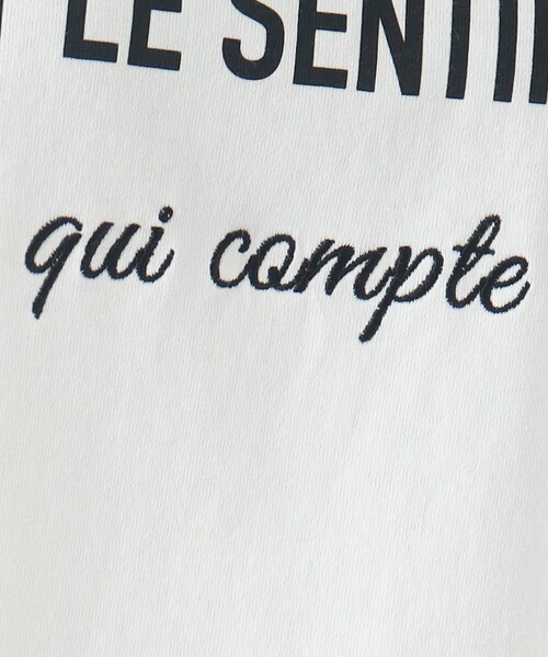 THE SHOP TK （ザ ショップ ティーケー ）の「◆【オーガニックコットン/洗える】ロゴ＆刺繍Tシャツ（Tシャツ/カットソー・レディース・チャコール/ブルー系/ホワイト系その他・13/12）」の20枚目の写真