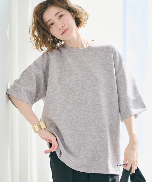 coca（coca）（コカ）の「ソフトスウェットトップス（Tシャツ/カットソー・メンズ・ライトブルー/グレイッシュベージュ/ブラック/ホワイト/グレー/ネイビー/カーキ/ライトグリーン/ライトピンク・M/XL/L）」の4枚目の写真