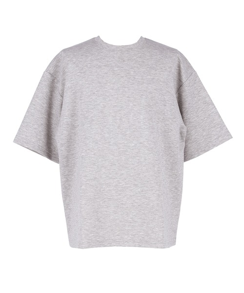 COTTON FLEECE MIXED CREW NECK SWEATSHIRT [DRIZZLE GREY