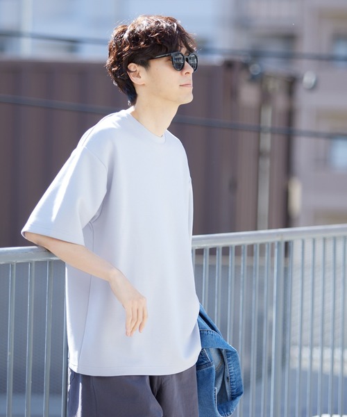 coca（coca）（コカ）の「ソフトスウェットトップス（Tシャツ/カットソー・メンズ・ライトブルー/グレイッシュベージュ/ブラック/ホワイト/グレー/ネイビー/カーキ/ライトグリーン/ライトピンク・M/XL/L）」の15枚目の写真