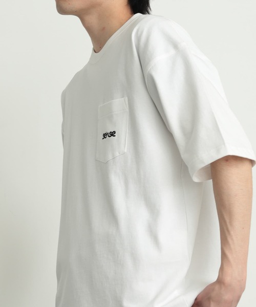 SENSE OF PLACE by URBAN RESEARCH(センスオブプレイスバイアーバンリサーチ)の「『ユニセックス』シシュウヘビーウエイトポケットTシャツ(5分袖)(Tシャツ/カットソー・メンズ・オートミール/グリーン/ホワイト/レッド/ネイビー・MEDIUM/LARGE)」の14枚目の写真