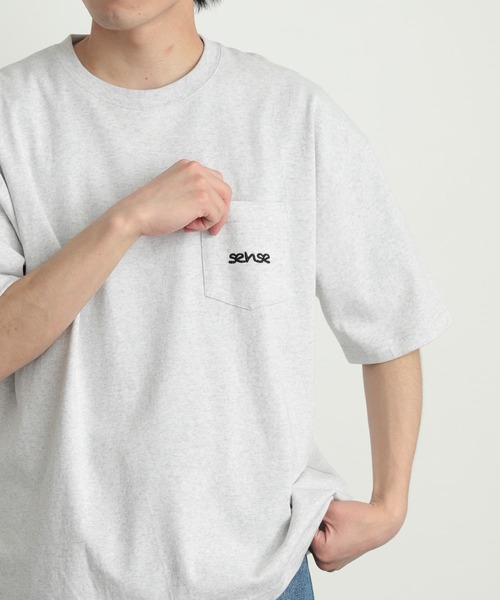 SENSE OF PLACE by URBAN RESEARCH(センスオブプレイスバイアーバンリサーチ)の「『ユニセックス』シシュウヘビーウエイトポケットTシャツ(5分袖)(Tシャツ/カットソー・メンズ・オートミール/グリーン/ホワイト/レッド/ネイビー・MEDIUM/LARGE)」の13枚目の写真