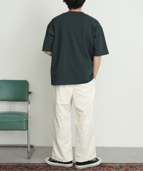 SENSE OF PLACE by URBAN RESEARCH(センスオブプレイスバイアーバンリサーチ)の「『ユニセックス』シシュウヘビーウエイトポケットTシャツ(5分袖)(Tシャツ/カットソー・メンズ・オートミール/グリーン/ホワイト/レッド/ネイビー・MEDIUM/LARGE)」の18枚目の写真