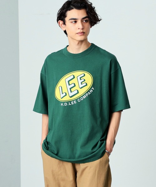 Lee(リー)の「Lee/リー オーバルロゴ半袖Tシャツ(Tシャツ/カットソー・メンズ・グリーン/ネイビー/ベージュ/チャコール・LARGE/MEDIUM/X-LARGE/SMALL)」の21枚目の写真