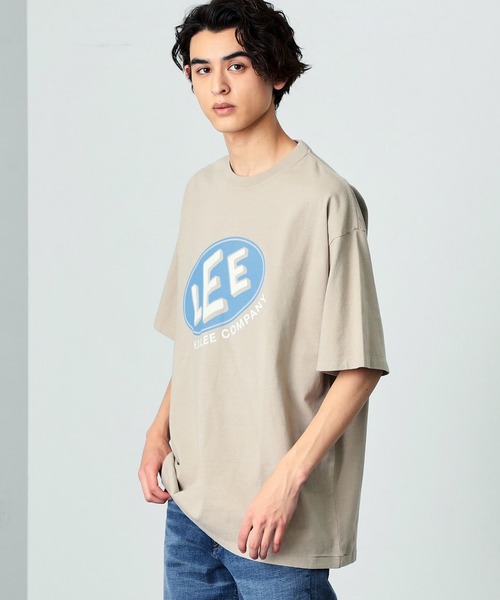 Lee(リー)の「Lee/リー オーバルロゴ半袖Tシャツ(Tシャツ/カットソー・メンズ・グリーン/ネイビー/ベージュ/チャコール・LARGE/MEDIUM/X-LARGE/SMALL)」の14枚目の写真
