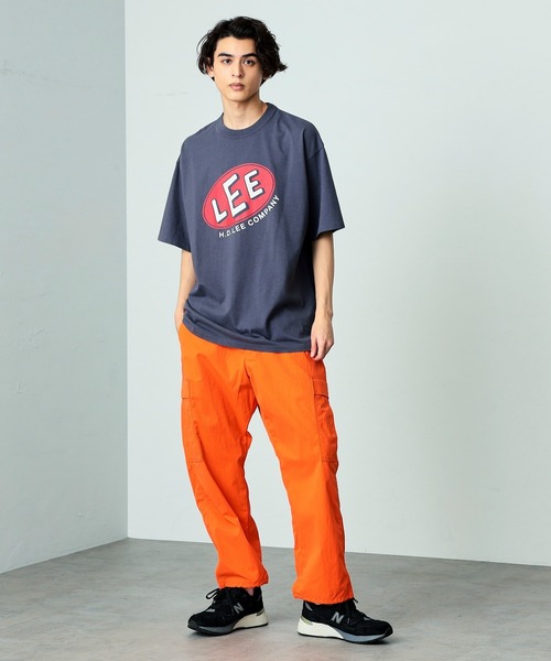 Lee(リー)の「Lee/リー オーバルロゴ半袖Tシャツ(Tシャツ/カットソー・メンズ・グリーン/ネイビー/ベージュ/チャコール・LARGE/MEDIUM/X-LARGE/SMALL)」の12枚目の写真