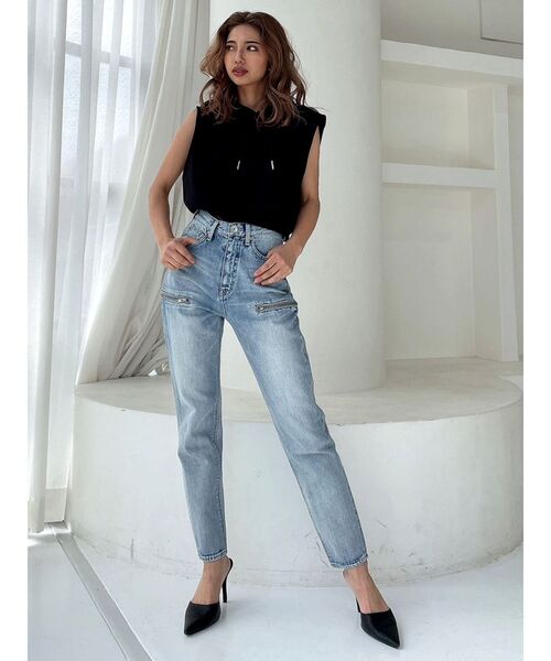 GYDA（ジェイダ）の「GGノースリーブパーカー（パーカー・レディース・グレー/ブラック/オフホワイト・FREE）」の20枚目の写真