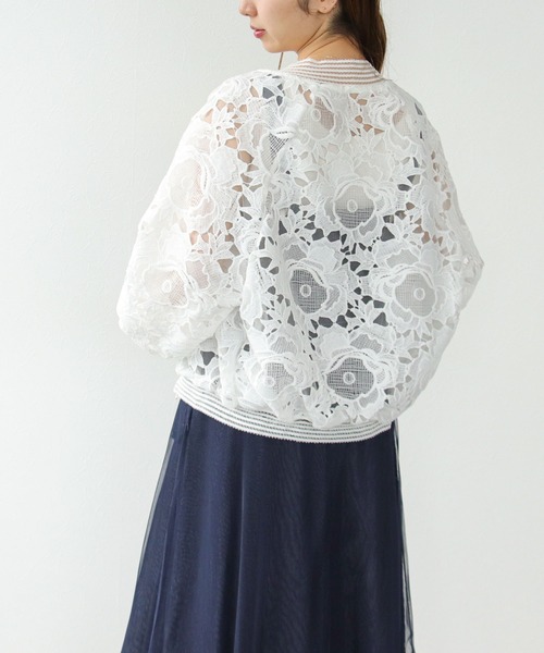 BIGフラワーレースブルゾン（ブルゾン）｜Cepica（セピカ）