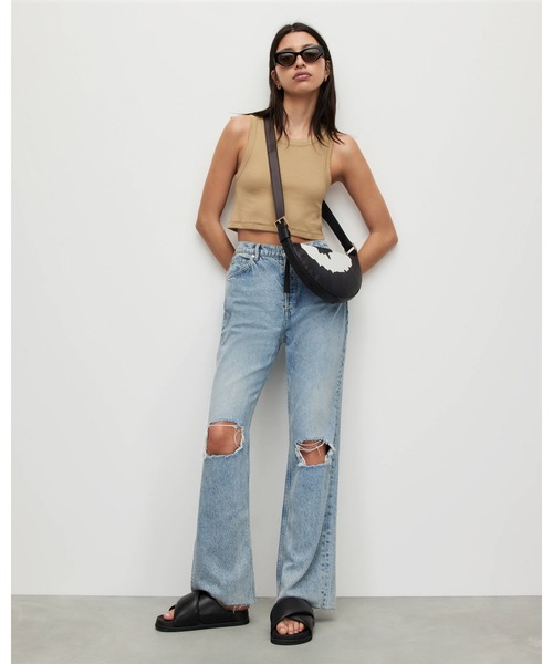 ALLSAINTS(オールセインツ)の「RINA SLEEVELESS CROPPED TANK TOP | RINA ノースリーブ クロップド タンクトップ(タンクトップ・レディース・グリーン系その他・10/6/8/4)」の3枚目の写真
