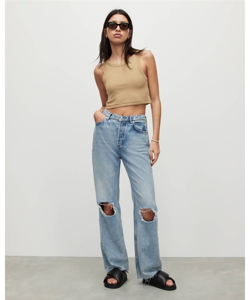 ALLSAINTS(オールセインツ)の「RINA SLEEVELESS CROPPED TANK TOP | RINA ノースリーブ クロップド タンクトップ(タンクトップ・レディース・グリーン系その他・10/6/8/4)」の4枚目の写真