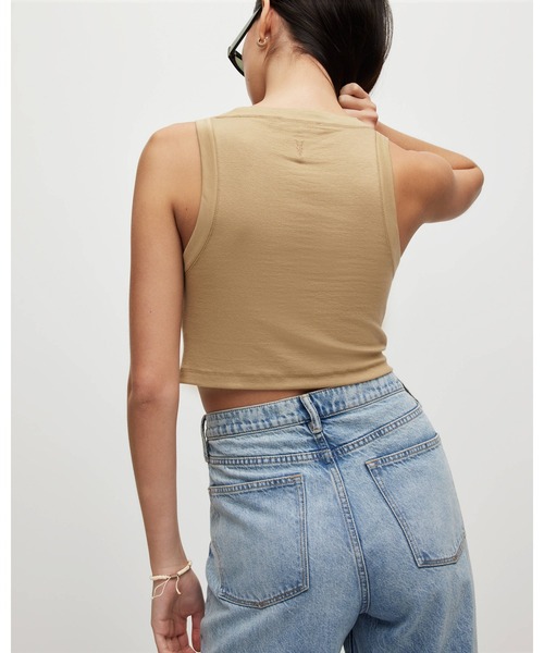 ALLSAINTS(オールセインツ)の「RINA SLEEVELESS CROPPED TANK TOP | RINA ノースリーブ クロップド タンクトップ(タンクトップ・レディース・グリーン系その他・10/6/8/4)」の6枚目の写真