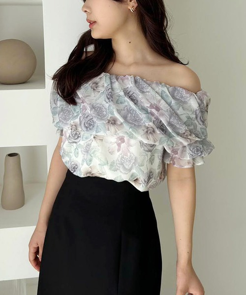 one after another NICE CLAUP(ワンアフターアナザーナイスクラップ)の「オーガンオフショルブラウス(シャツ/ブラウス・レディース・ライトグレー/ホワイト系その他/アイボリー/ホワイト系/ライトピンク・FREE)」の11枚目の写真