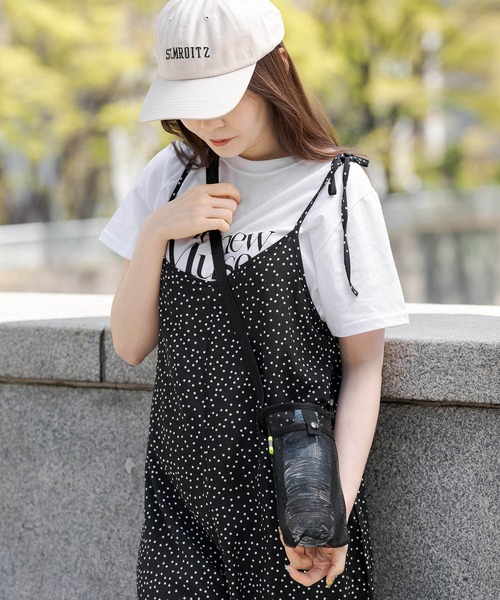 ZAKKA-BOX（ザッカボックス）の「ペットボトル＆スマホナイロンポシェット（ショルダーバッグ・レディース・パープル/ブラック/ホワイト/ライトグレー・FREE）」の5枚目の写真