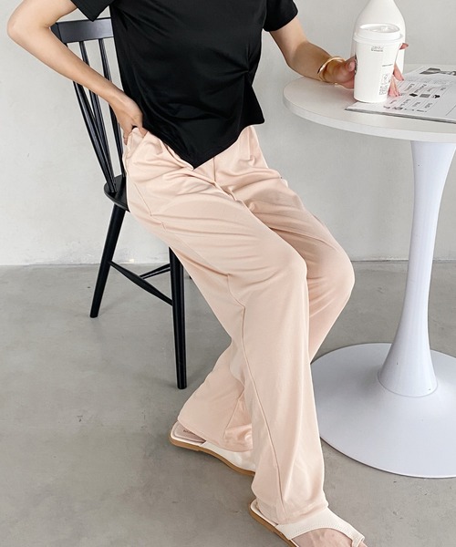 United store(ユナイテッドストア)の「ダブルタックスラックスパンツ(スラックス・レディース・ベージュ/パープル/ブラック/グリーン・S/M)」の7枚目の写真