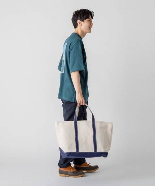 L.L.Bean（エルエルビーン）の「【JAPAN EDITION】ビーンズ・1980 カタログ・ティ、半袖 ジャパン・フィット（Tシャツ/カットソー・メンズ・キナリ/ライトグレー/グリーン・MEDIUM/SMALL/LARGE）」の8枚目の写真