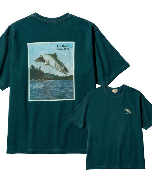 L.L.Bean（エルエルビーン）の「【JAPAN EDITION】ビーンズ・1980 カタログ・ティ、半袖 ジャパン・フィット（Tシャツ/カットソー・メンズ・キナリ/ライトグレー/グリーン・MEDIUM/SMALL/LARGE）」の12枚目の写真