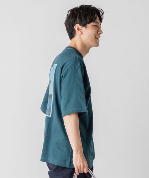 L.L.Bean（エルエルビーン）の「【JAPAN EDITION】ビーンズ・1980 カタログ・ティ、半袖 ジャパン・フィット（Tシャツ/カットソー・メンズ・キナリ/ライトグレー/グリーン・MEDIUM/SMALL/LARGE）」の4枚目の写真