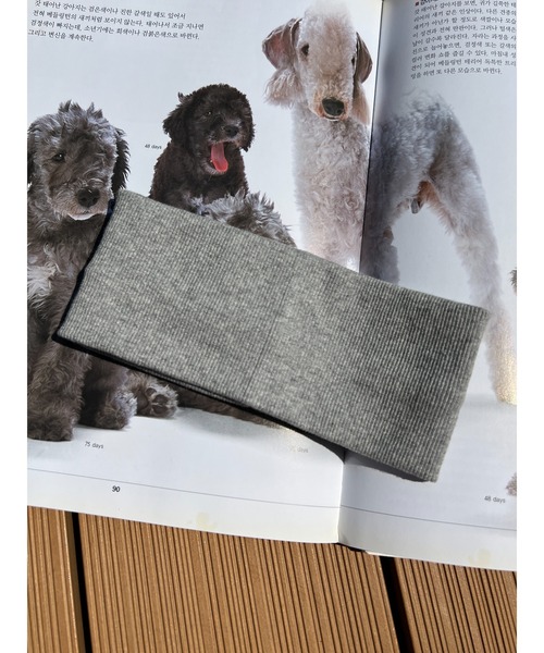 WC(ダブル シー)の「無地リブヘアバンド(ヘアバンド・レディース・グレー/ブラック/ホワイト・FREE)」の3枚目の写真